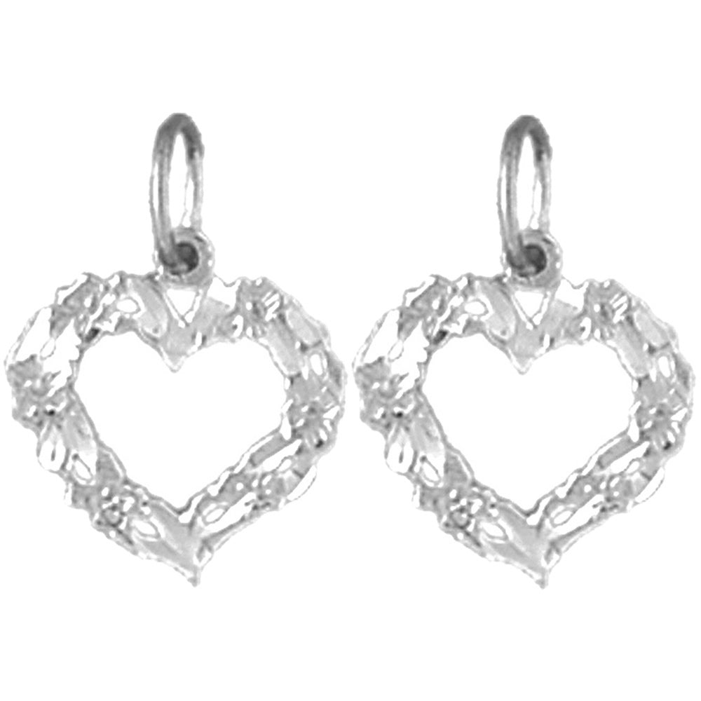14K or 18K Gold 16mm Heart Earrings