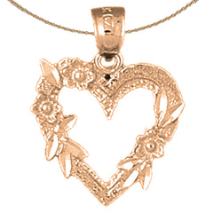 14K or 18K Gold Heart Pendant