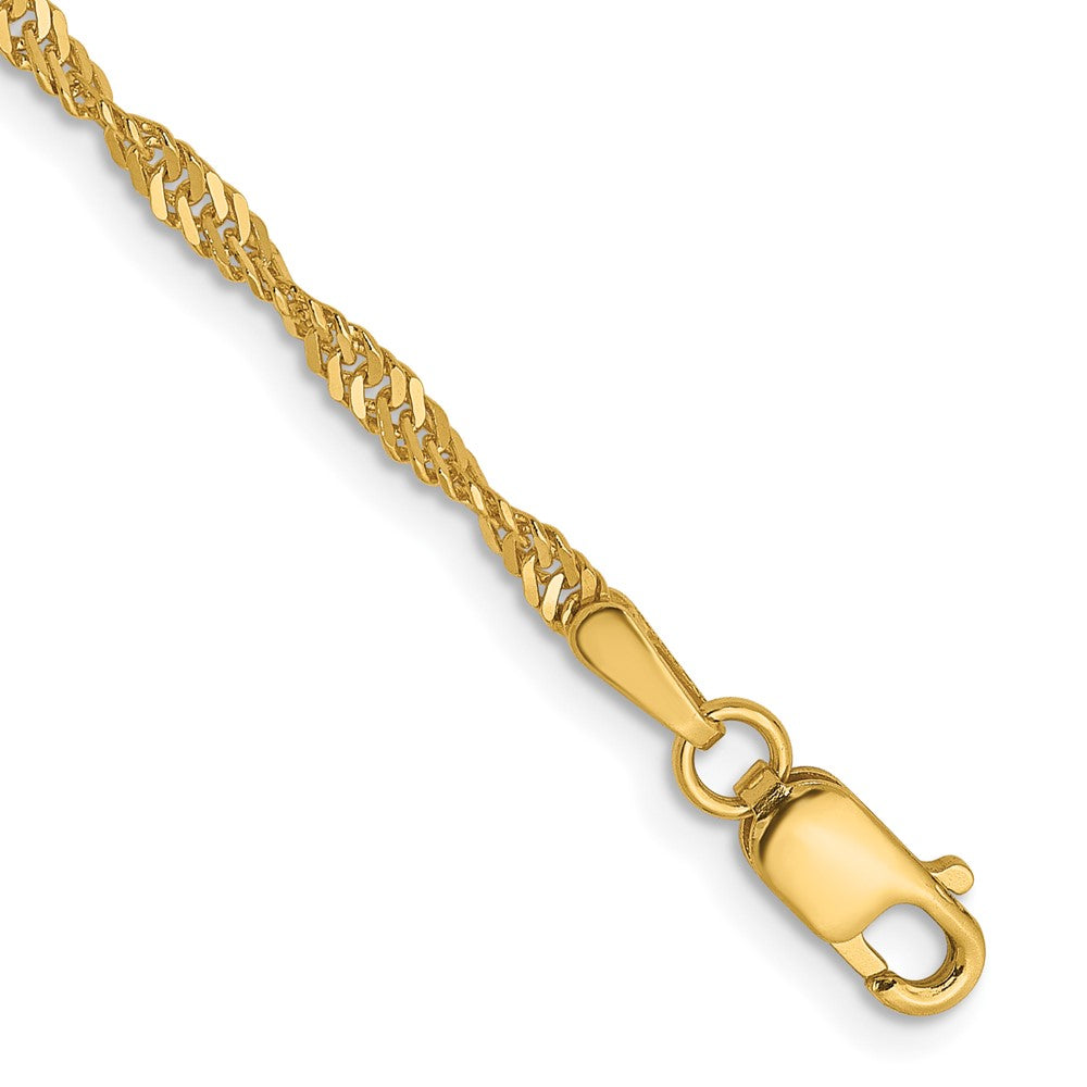 14K Yellow Gold 1.9mm Singapore Chain