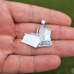 10K, 14K or 18K Gold Bulldozer Pendant