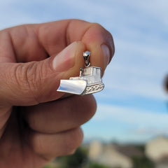10K, 14K or 18K Gold Bulldozer Pendant