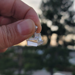 10K, 14K or 18K Gold Bulldozer Pendant