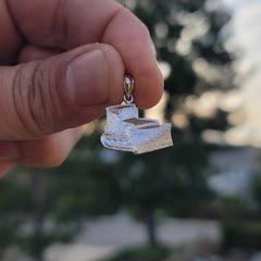 10K, 14K or 18K Gold Bulldozer Pendant