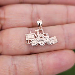 14K or 18K Gold Bulldozer Pendant