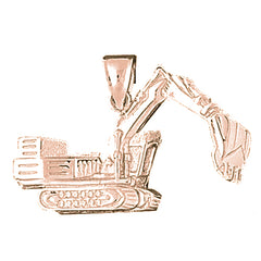 10K, 14K or 18K Gold Bulldozer Pendant
