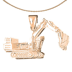 10K, 14K or 18K Gold Bulldozer Pendant
