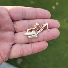 10K, 14K or 18K Gold Crane Pendant