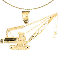 10K, 14K or 18K Gold Crane Pendant
