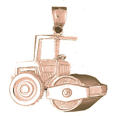 10K, 14K or 18K Gold Steam Roller Pendant