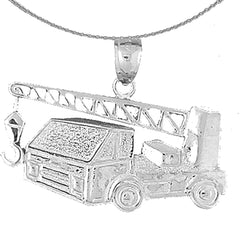 10K, 14K or 18K Gold Cement Truck Pendant