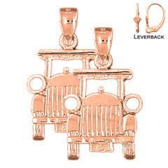 14K or 18K Gold Buggy Car Earrings