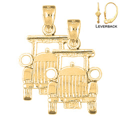 14K or 18K Gold Buggy Car Earrings