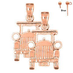 14K or 18K Gold Buggy Car Earrings