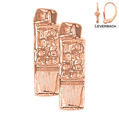 14K or 18K Gold 3D Car Earrings