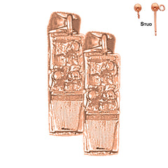 14K or 18K Gold 3D Car Earrings