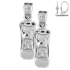 Pendientes de coche 3D de oro de 14 quilates o 18 quilates