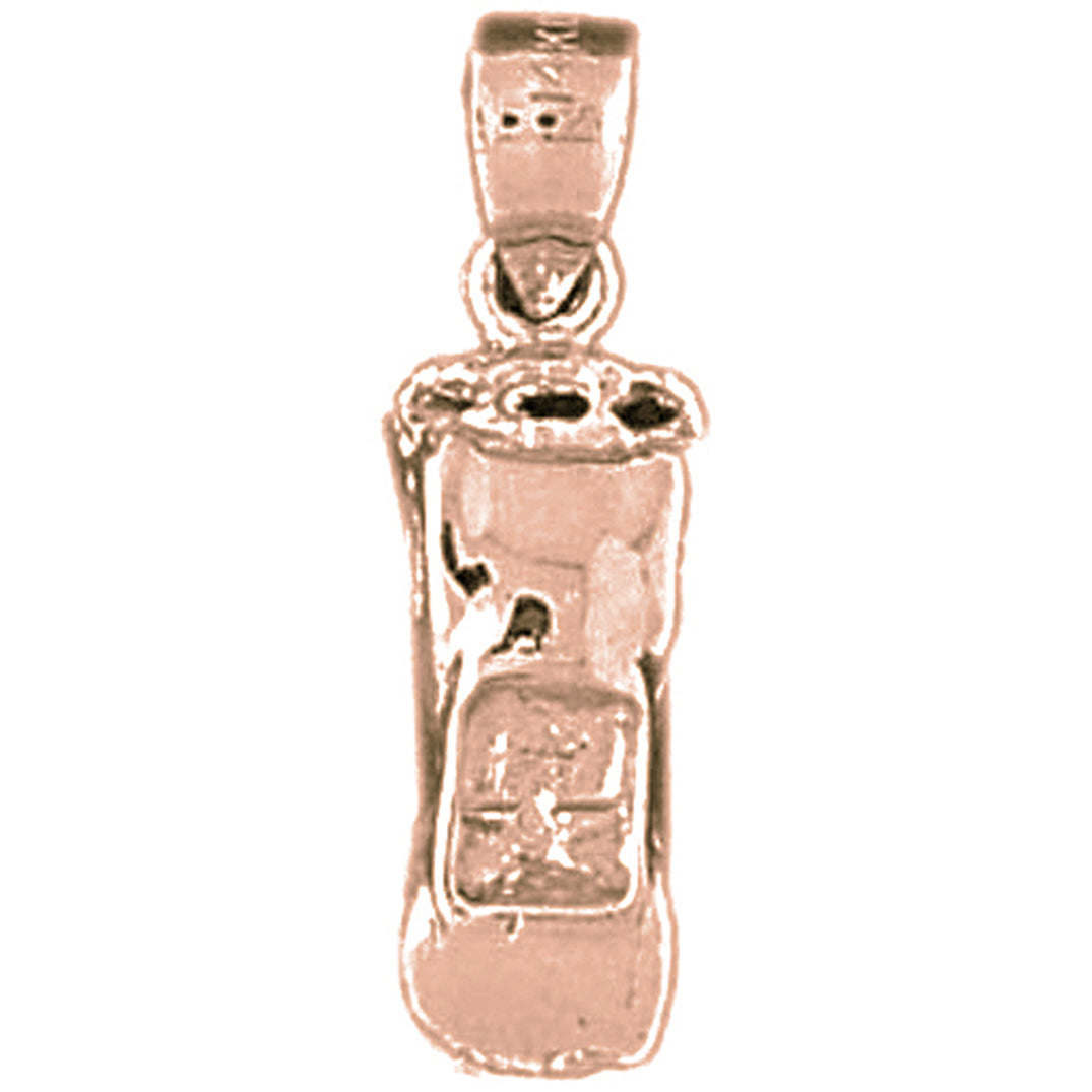 14K or 18K Gold 3D Car Pendant