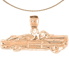 Colgante de coche de oro de 14 quilates o 18 quilates.