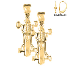 14K or 18K Gold 3D Car Earrings
