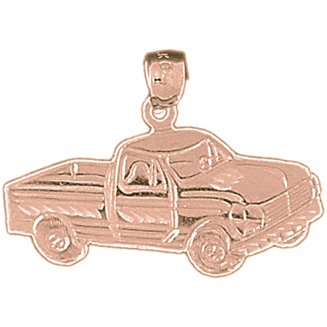 10K, 14K or 18K Gold Truck Pendant