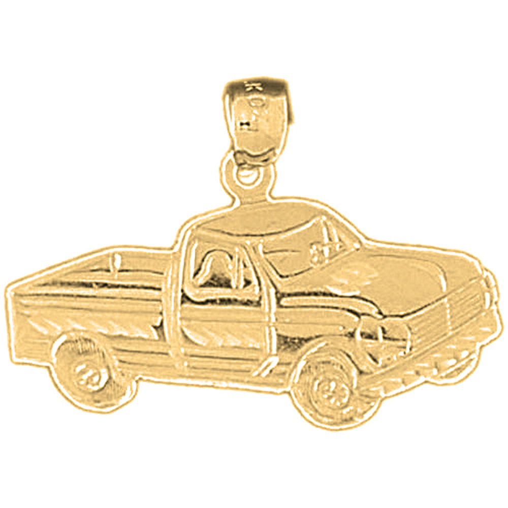 10K, 14K or 18K Gold Truck Pendant