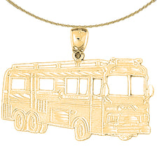 10K, 14K or 18K Gold Bus Pendant