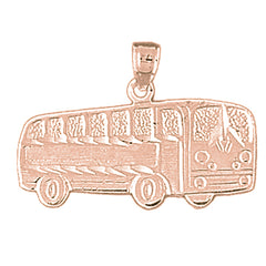 14K or 18K Gold Bus Pendant