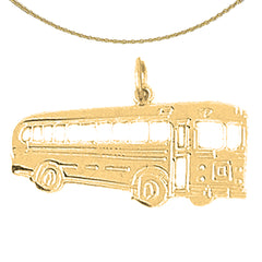 14K or 18K Gold Bus Pendant
