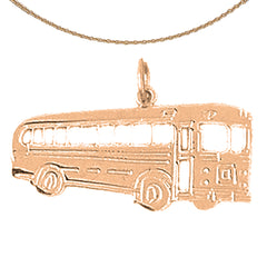 14K or 18K Gold Bus Pendant