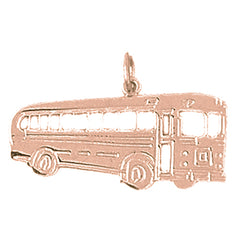 14K or 18K Gold Bus Pendant