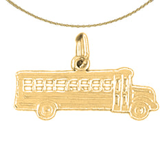 Colgante de autobús de oro de 14 quilates o 18 quilates