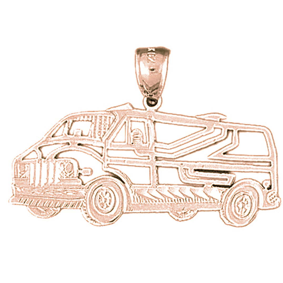 10K, 14K or 18K Gold Van Pendant