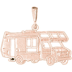 10K, 14K or 18K Gold RV Recreational Vehicle Pendant