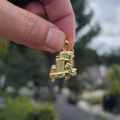 10K, 14K or 18K Gold Truck Pendant