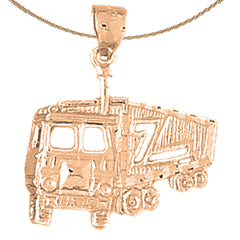 10K, 14K or 18K Gold Truck Pendant