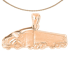 Colgante de camión de oro de 10K, 14K o 18K