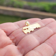 14K or 18K Gold Truck Pendant