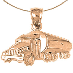 Colgante de camión de cemento de oro de 10K, 14K o 18K