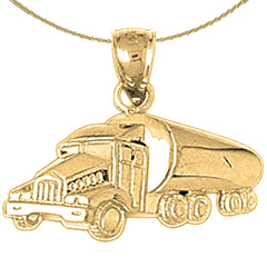 Colgante de camión de cemento de oro de 10K, 14K o 18K