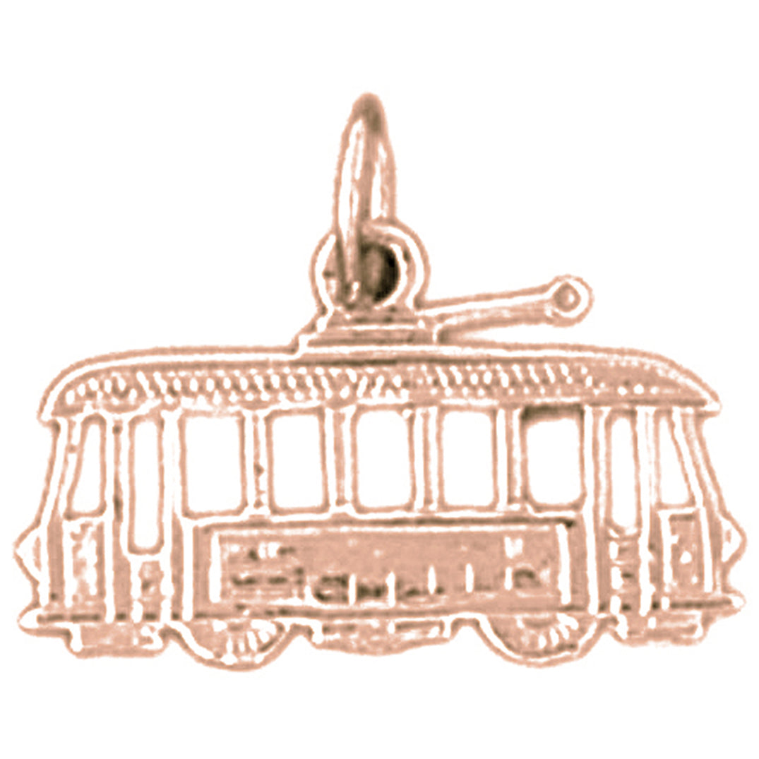 14K or 18K Gold Trolley Pendant