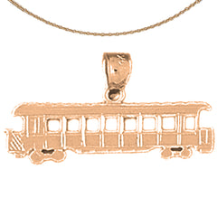 14K or 18K Gold Trolley Pendant