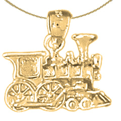 14K or 18K Gold Train Engine Locomotive Pendant