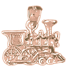 14K or 18K Gold Train Engine Locomotive Pendant