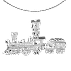 14K or 18K Gold Train Engine Locomotive Pendant