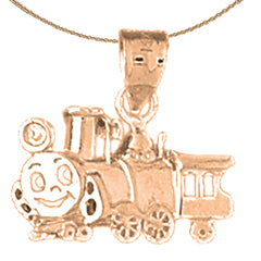 14K or 18K Gold Train Engine Locomotive Pendant