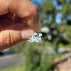 14K or 18K Gold Train Engine Locomotive Pendant