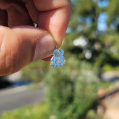 Anhänger mit Lokomotive aus 14-karätigem oder 18-karätigem Gold