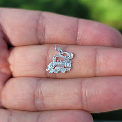 Anhänger mit Lokomotive aus 14-karätigem oder 18-karätigem Gold