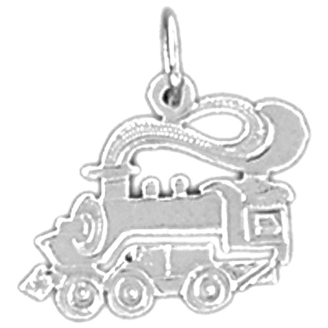 14K or 18K Gold Train Engine Locomotive Pendant