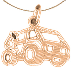 14K oder 18K Gold Geländewagen-Anhänger